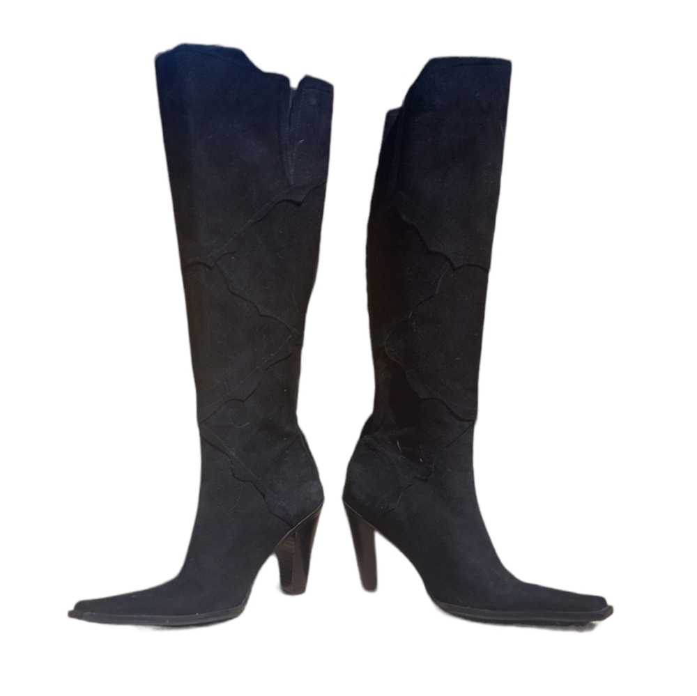 Nine West black suede boots